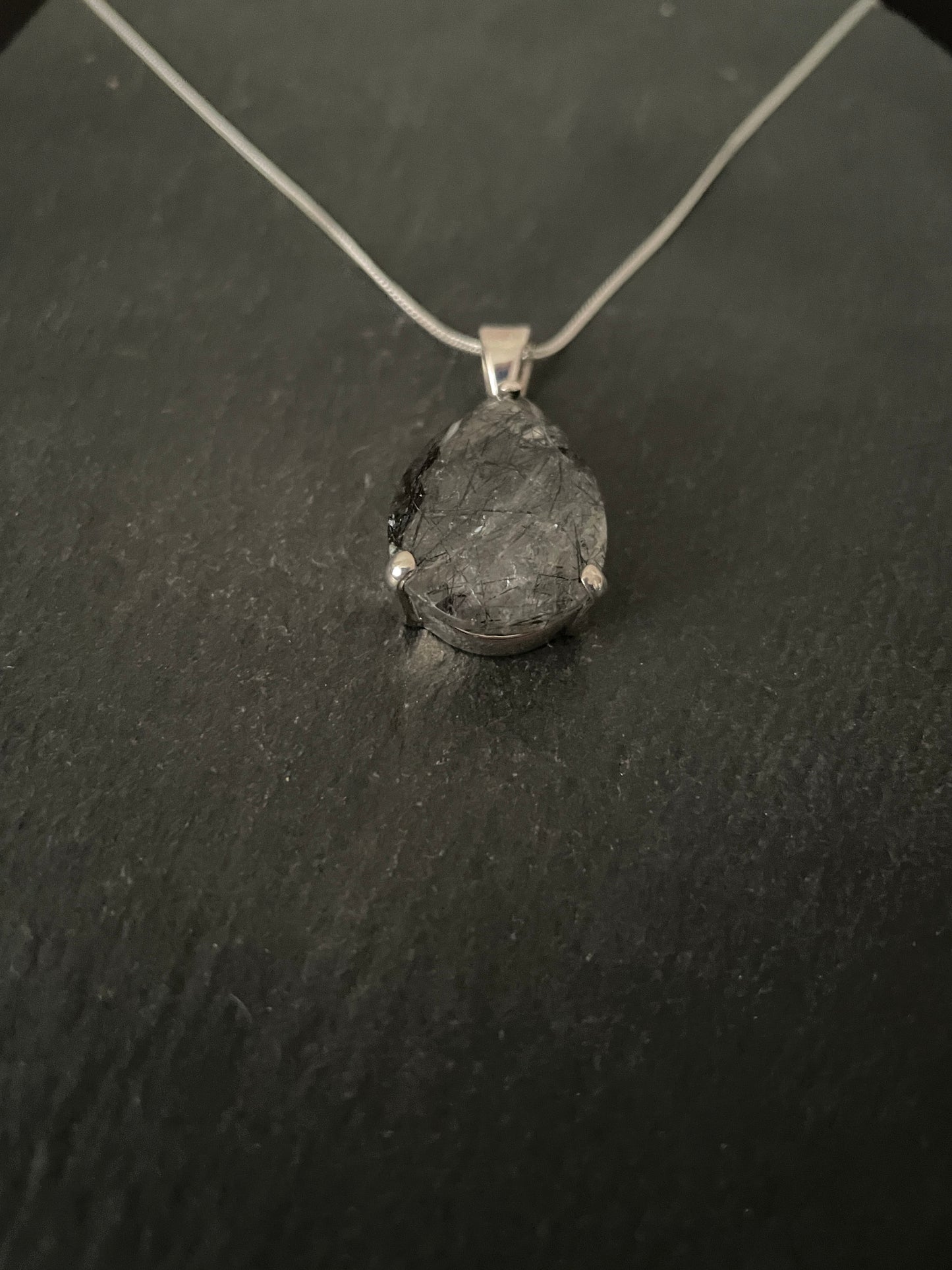 Rutile Quartz Teardrop Pendant image 1