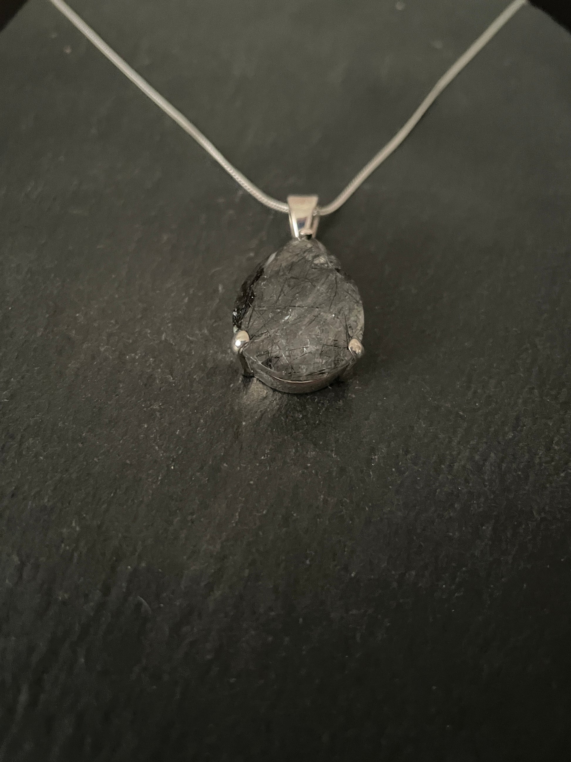 Rutile Quartz Teardrop Pendant image 1
