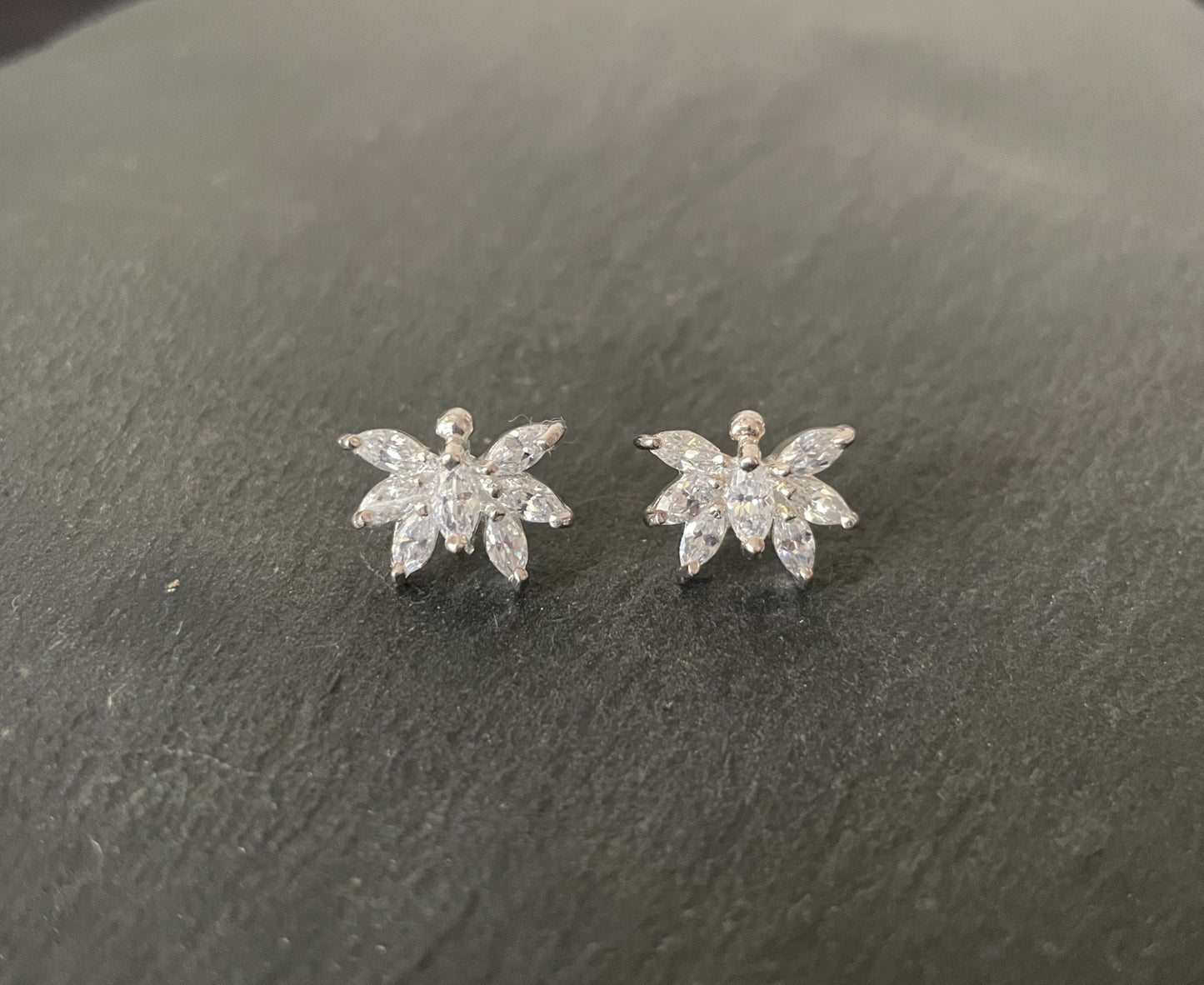 Cubic Zirconia Butterfly Stud Earrings image 0