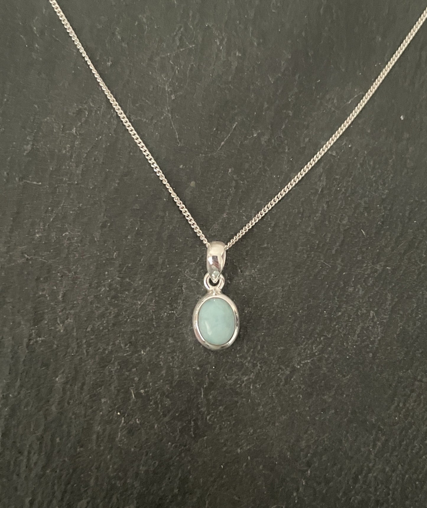 Oval Larimar Pendant image 0