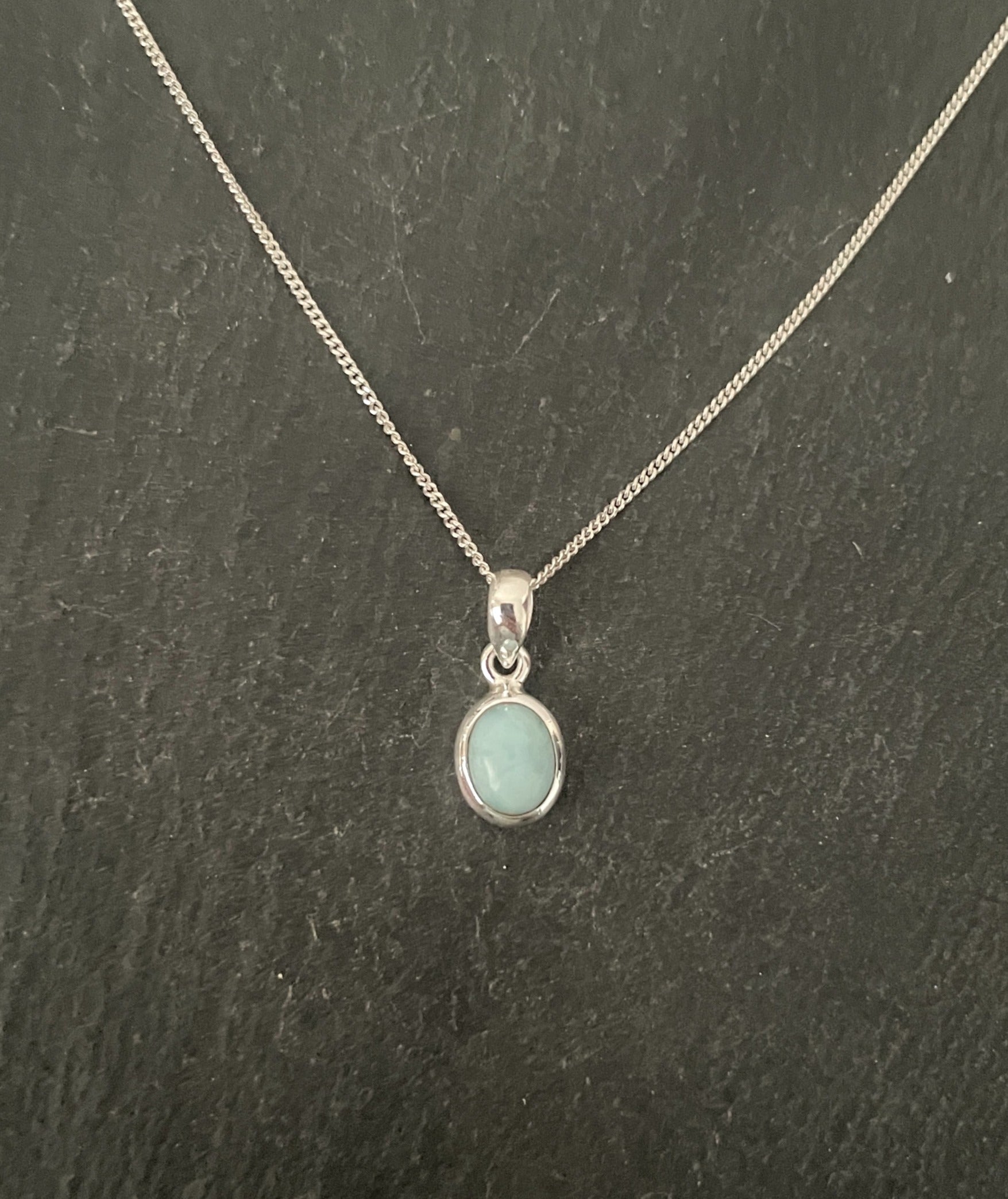 Oval Larimar Pendant image 0