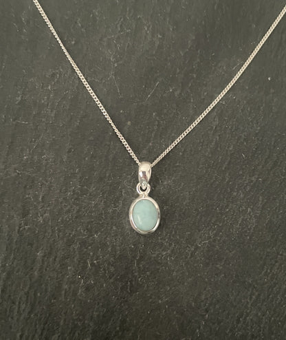 Oval Larimar Pendant image 0