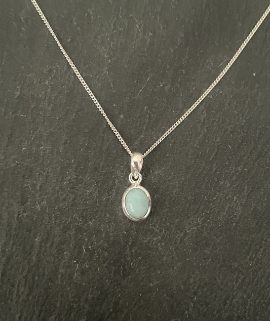 Oval Larimar Pendant image 0