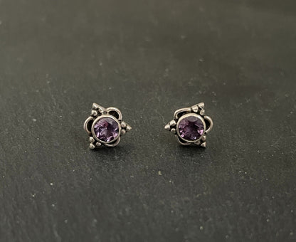Amethyst Stud Earrings image 0