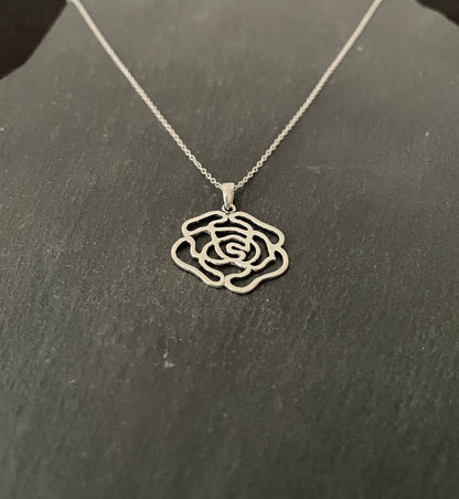 Silver Rose Pendant image 1