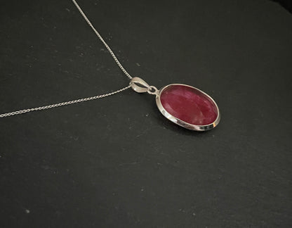 Ruby Oval Pendant image 3