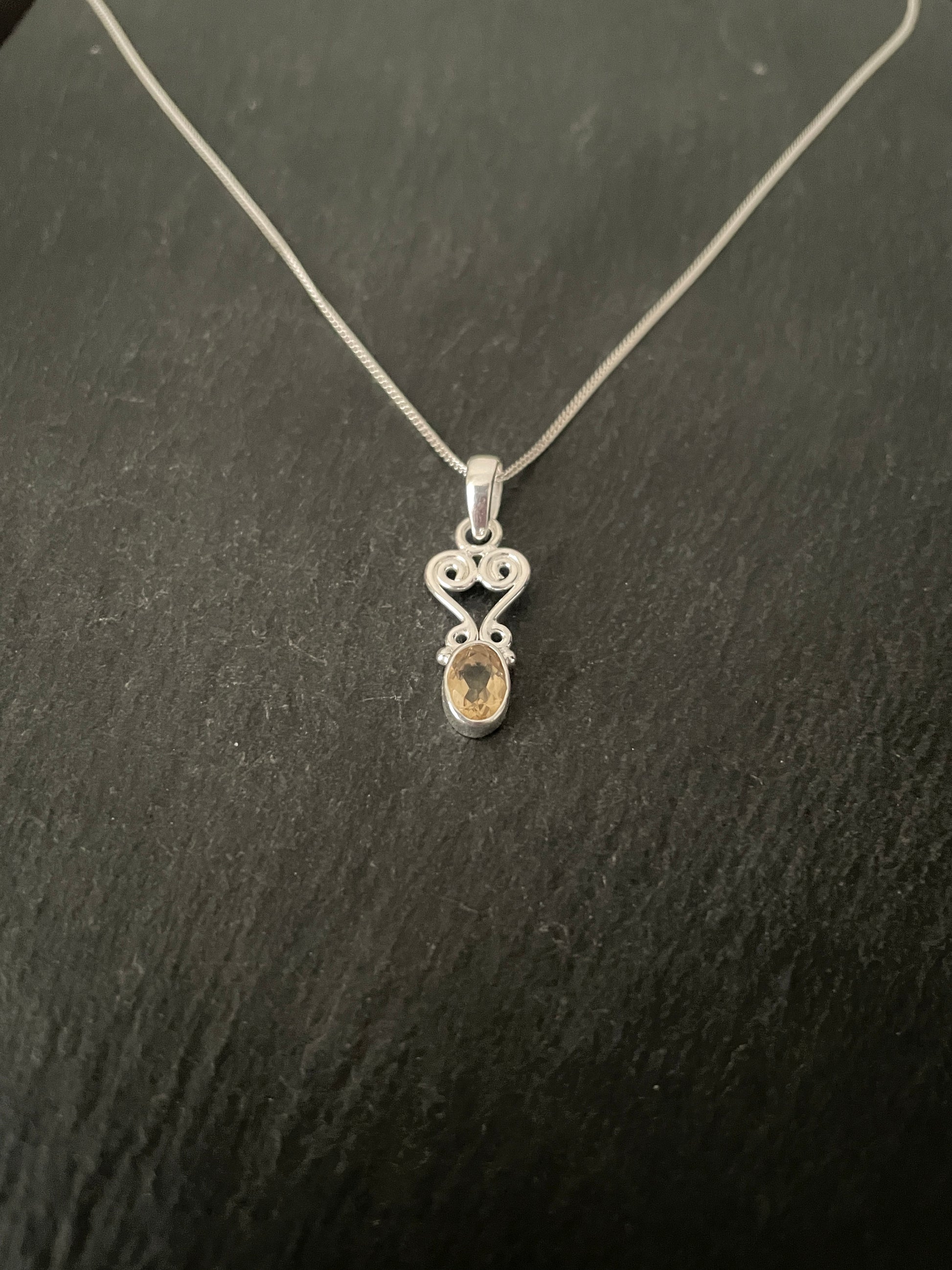 Citrine and Silver Pendant image 1