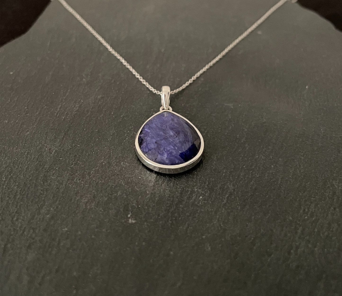 Sapphire Teardrop Pendant image 1