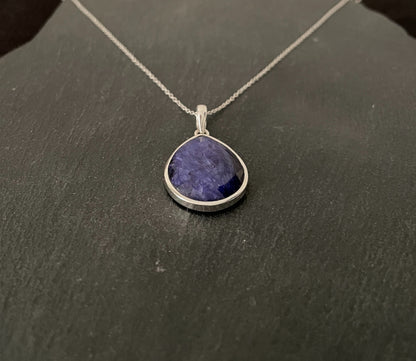 Sapphire Teardrop Pendant image 1