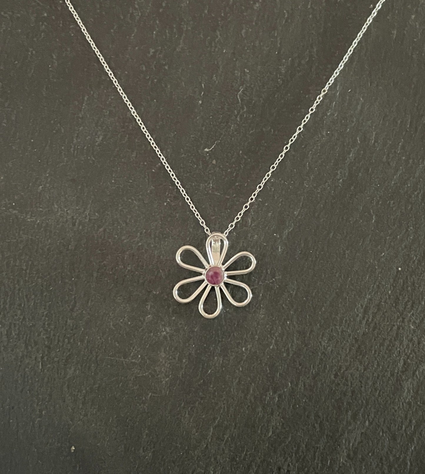 Ruby Flower Pendant image 0