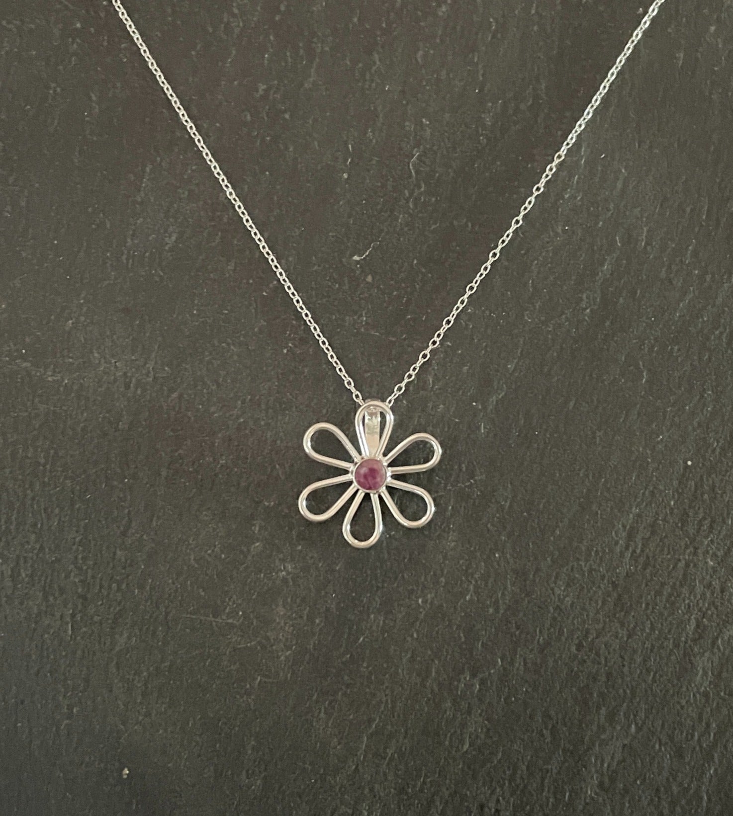 Ruby Flower Pendant image 0