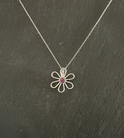 Ruby Flower Pendant image 0