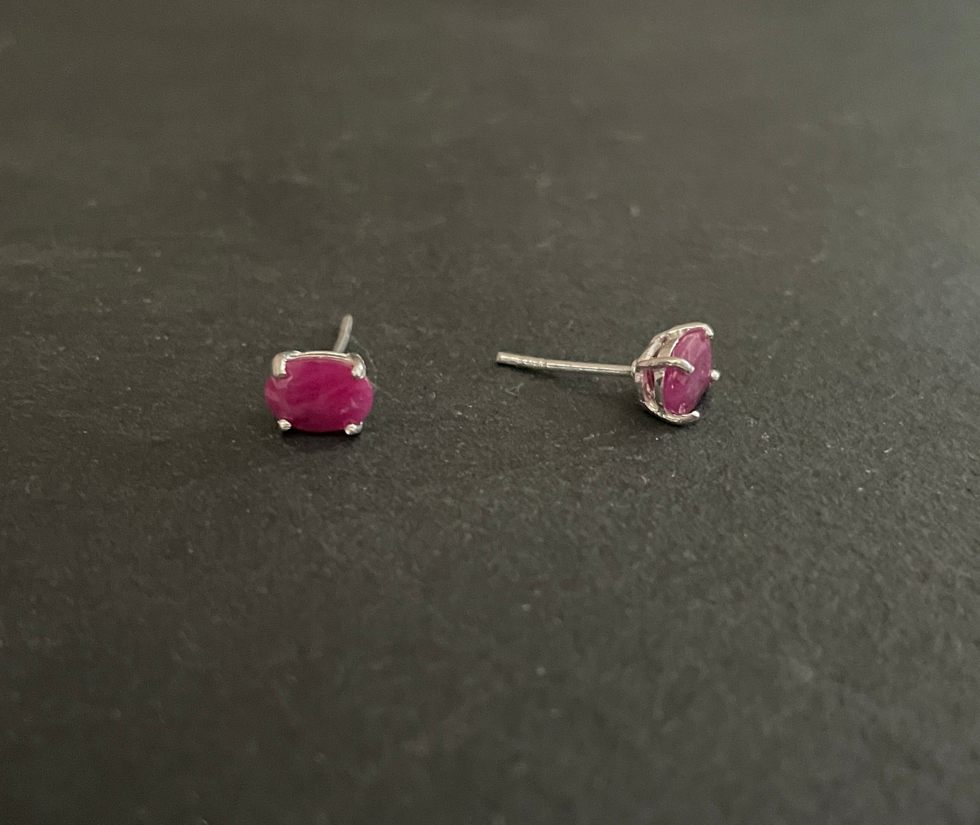 Oval Ruby Studs image 1