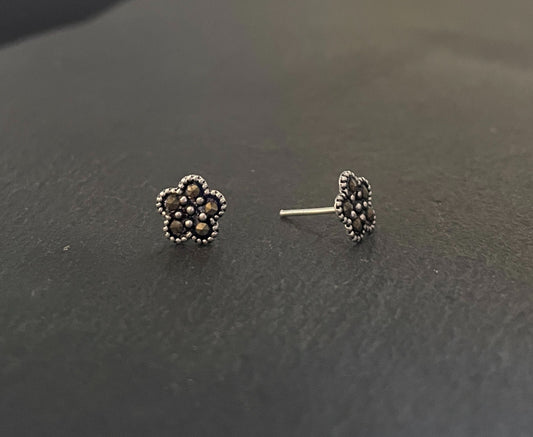 Marcasite Flower Studs image 1