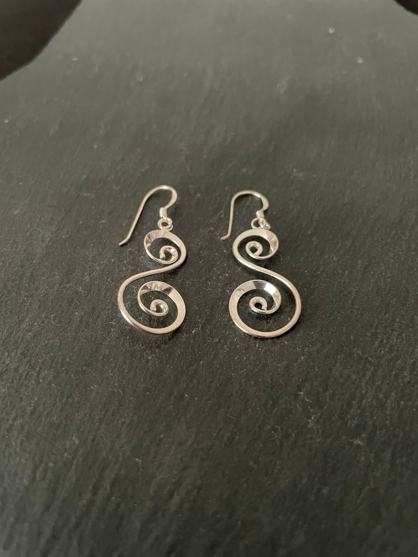 Silver Swirl Earrings image 1