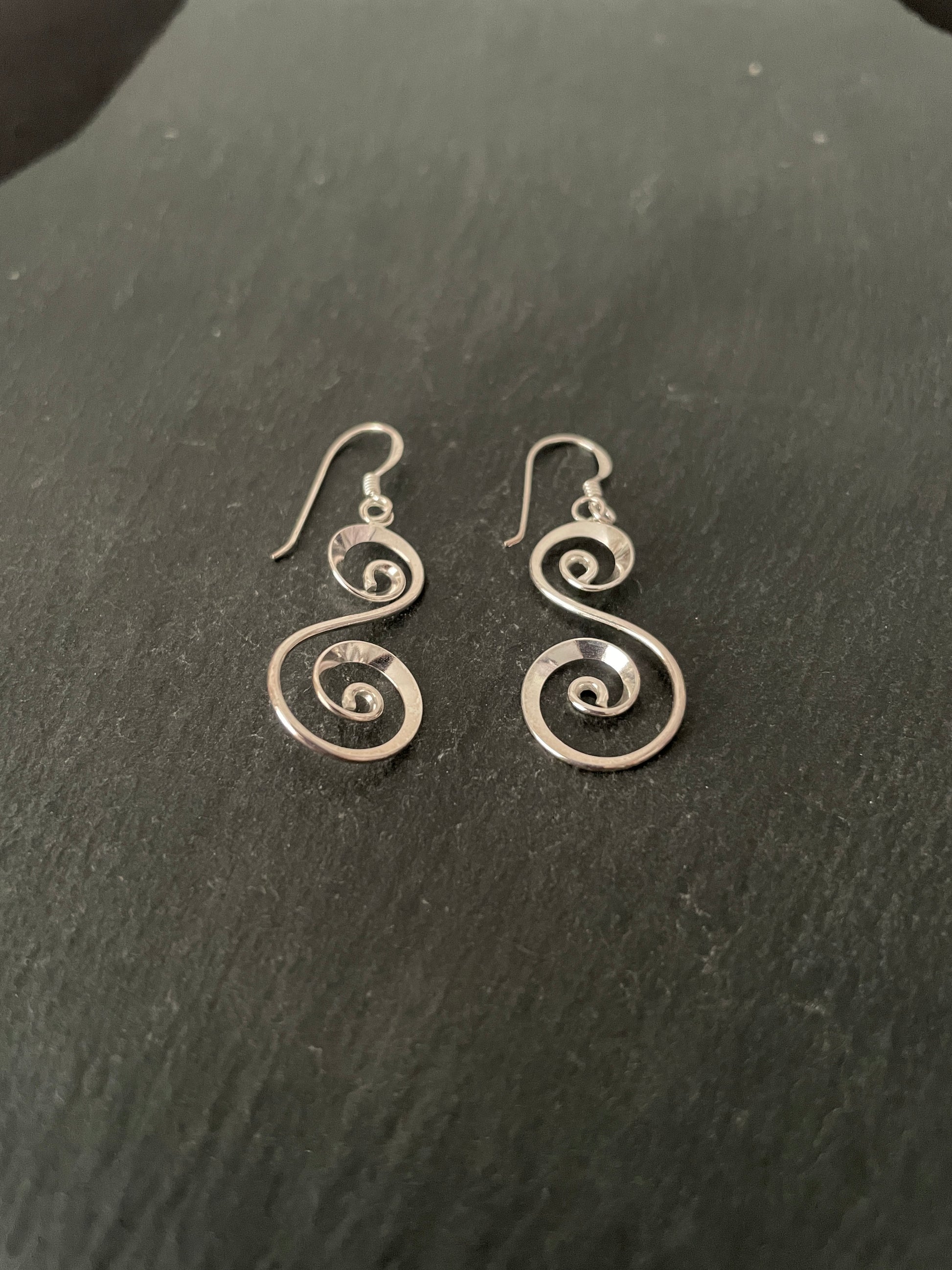 Silver Swirl Earrings image 1