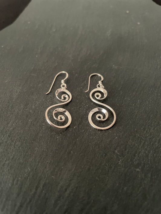 Silver Swirl Earrings image 1