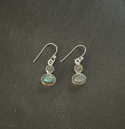 Labradorite and Silver Earrings image 0
