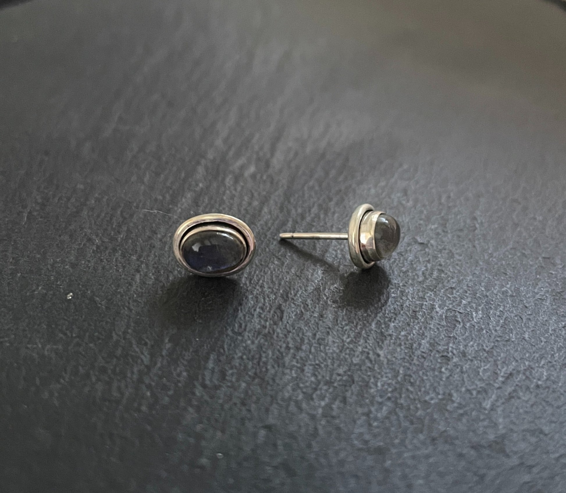 Oval Labradorite Stud Earrings image 1