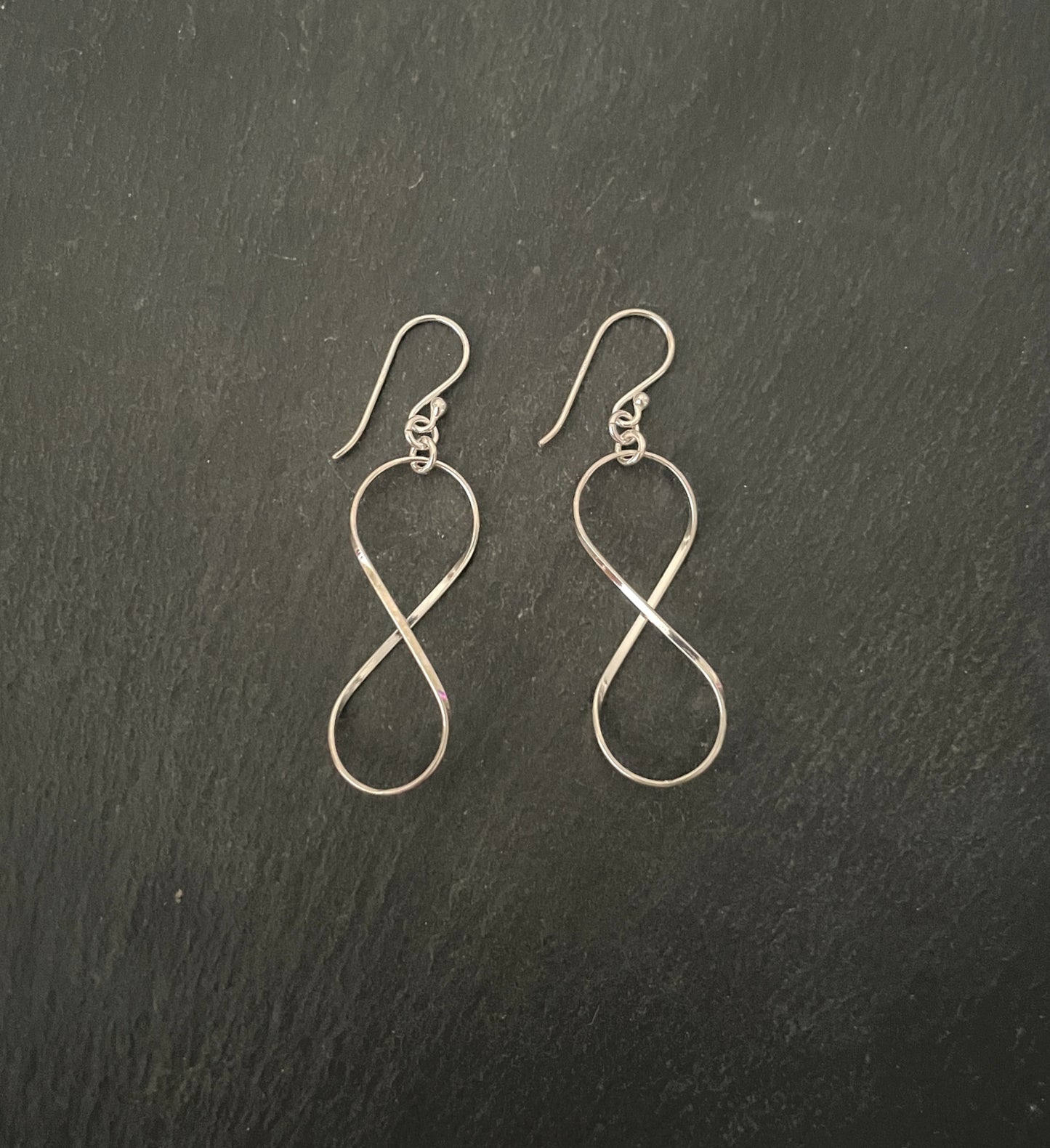 Silver Infinity Earrings image 0