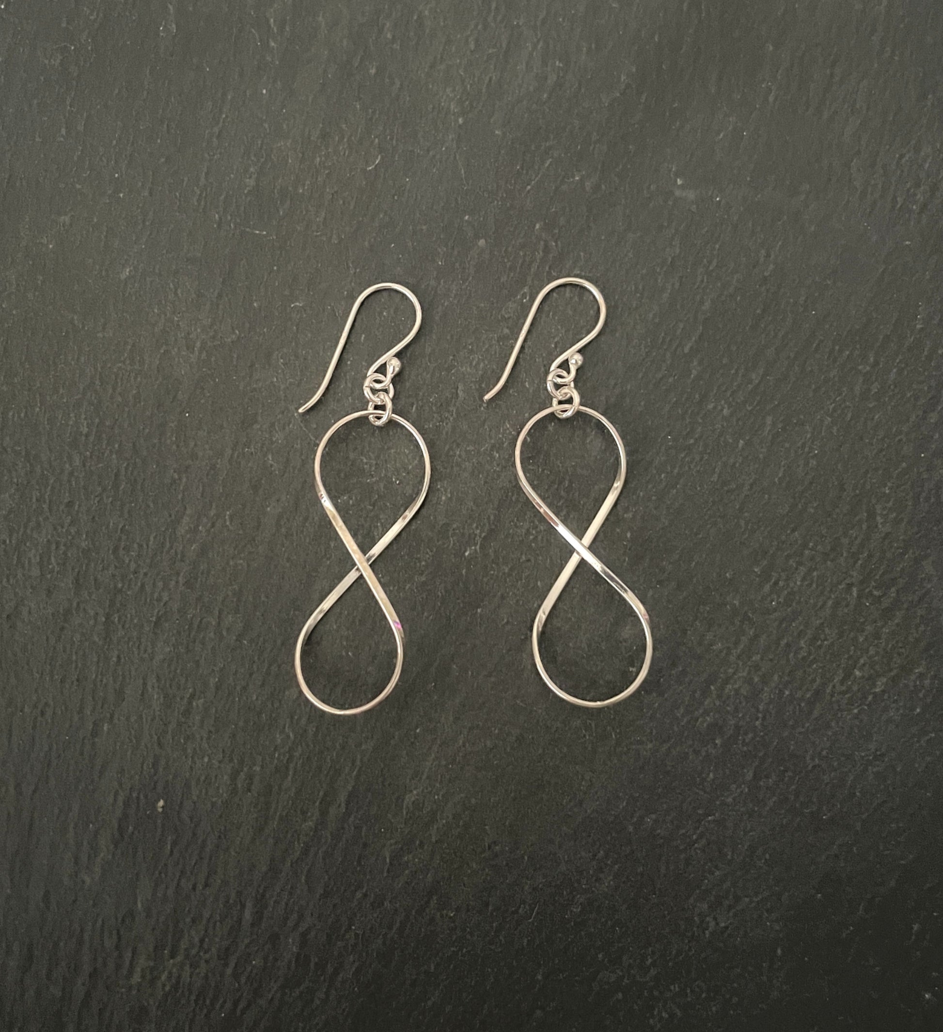 Silver Infinity Earrings image 0