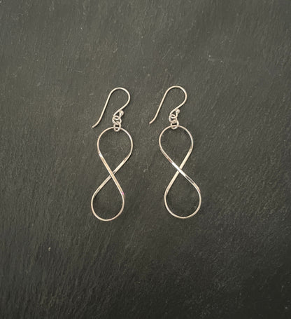 Silver Infinity Earrings image 0