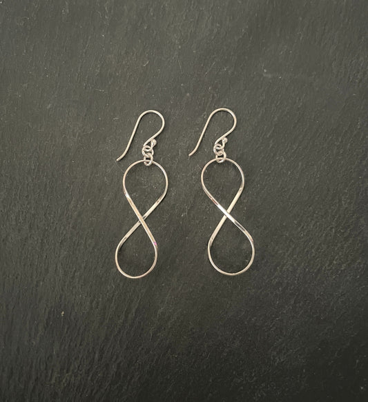 Silver Infinity Earrings image 0