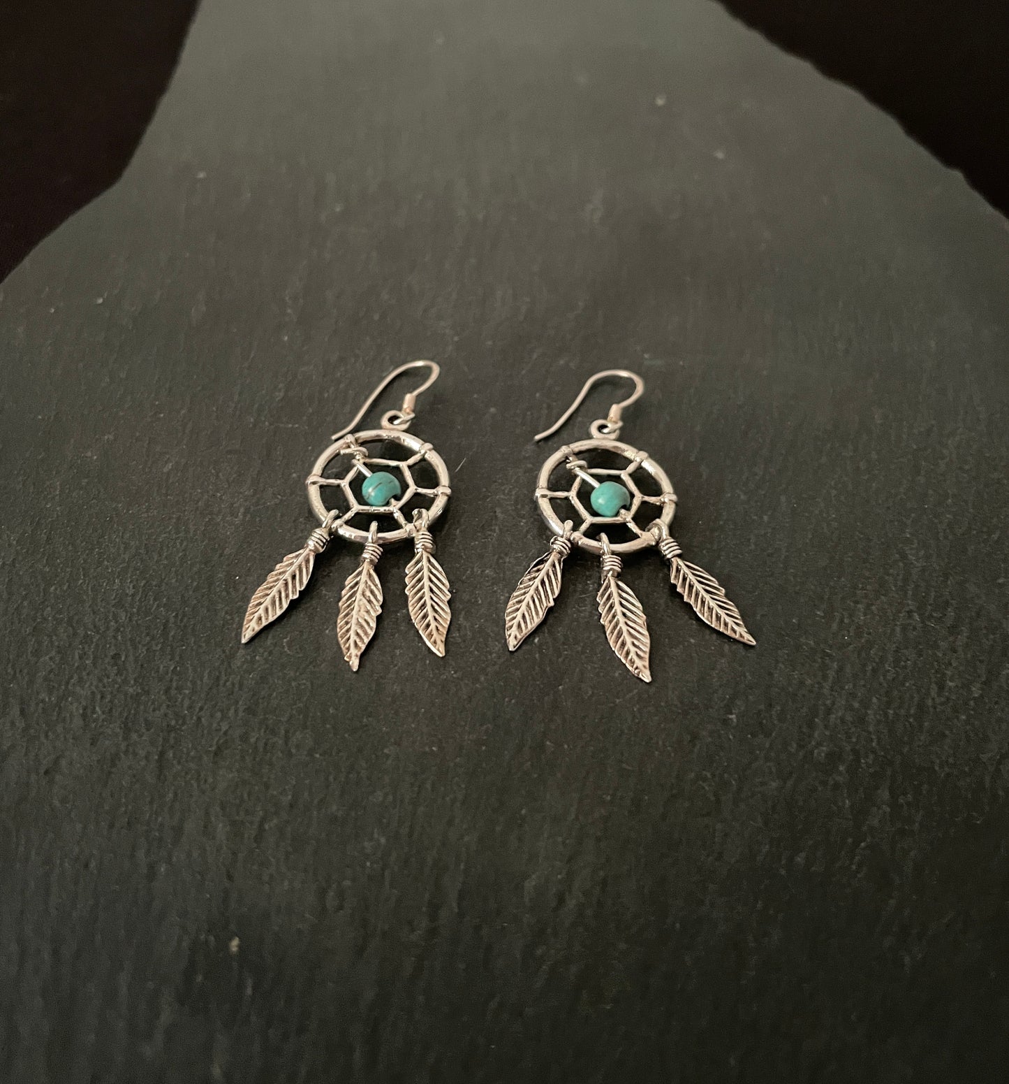 Silver Dream Catcher Earrings image 1