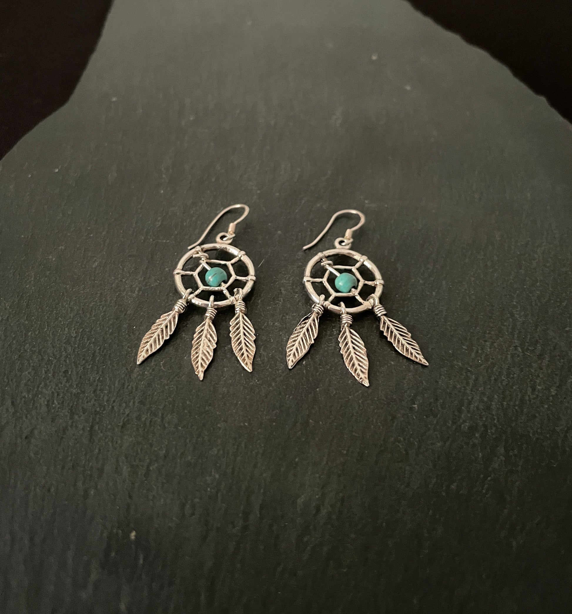 Silver Dream Catcher Earrings image 1