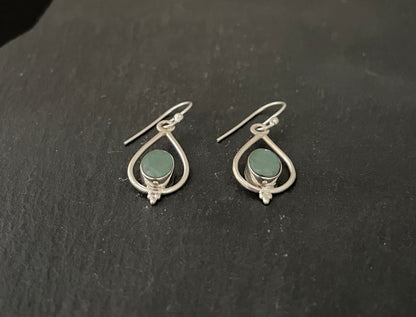 Emerald Oval Earrings image 1