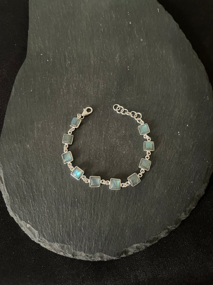 Labradorite and Silver Square Bracelet image 2
