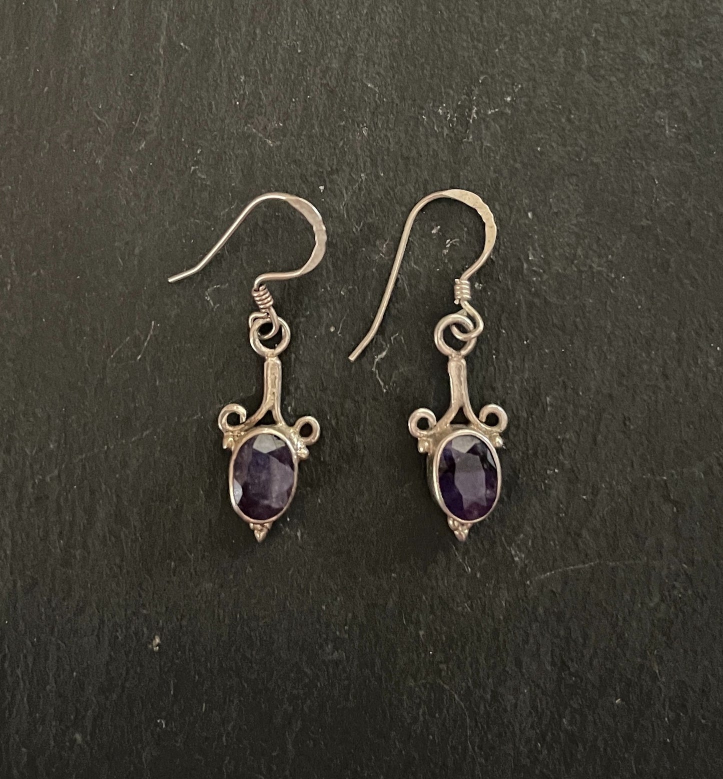 Sapphire Oval Drop Earrings image 0