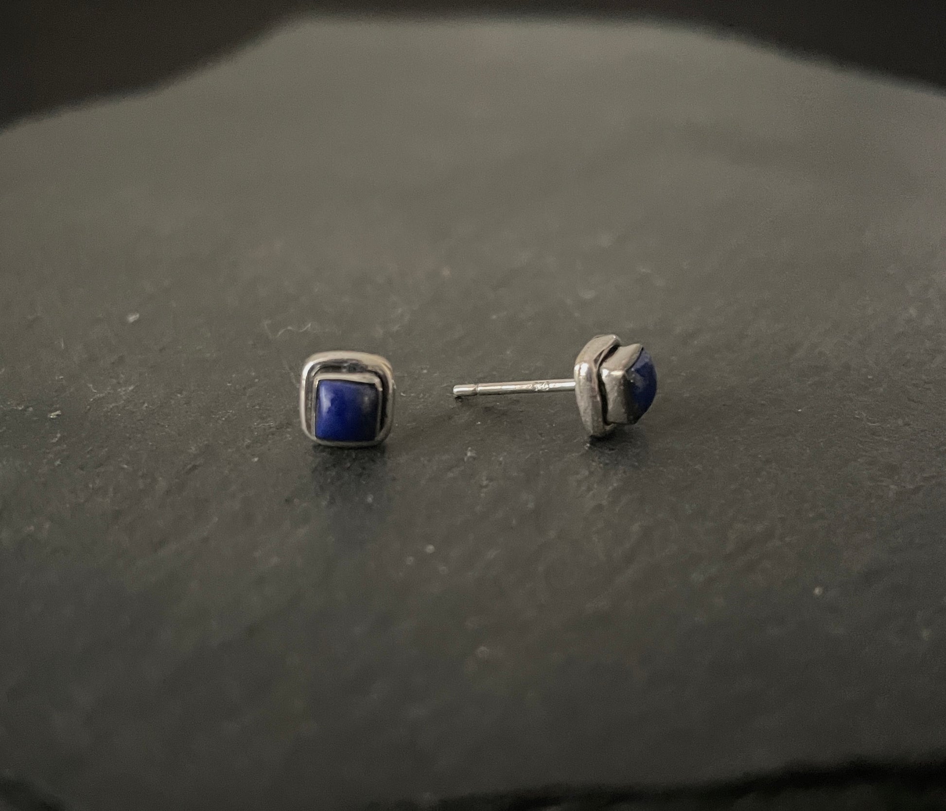 Lapis Lazuli Square Studs image 1