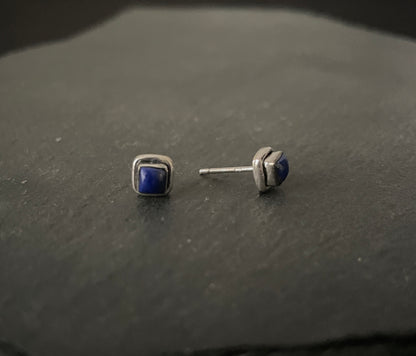 Lapis Lazuli Square Studs image 1