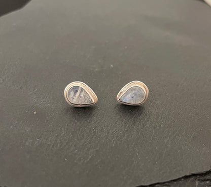 Moonstone Teardrop Stud Earrings image 0