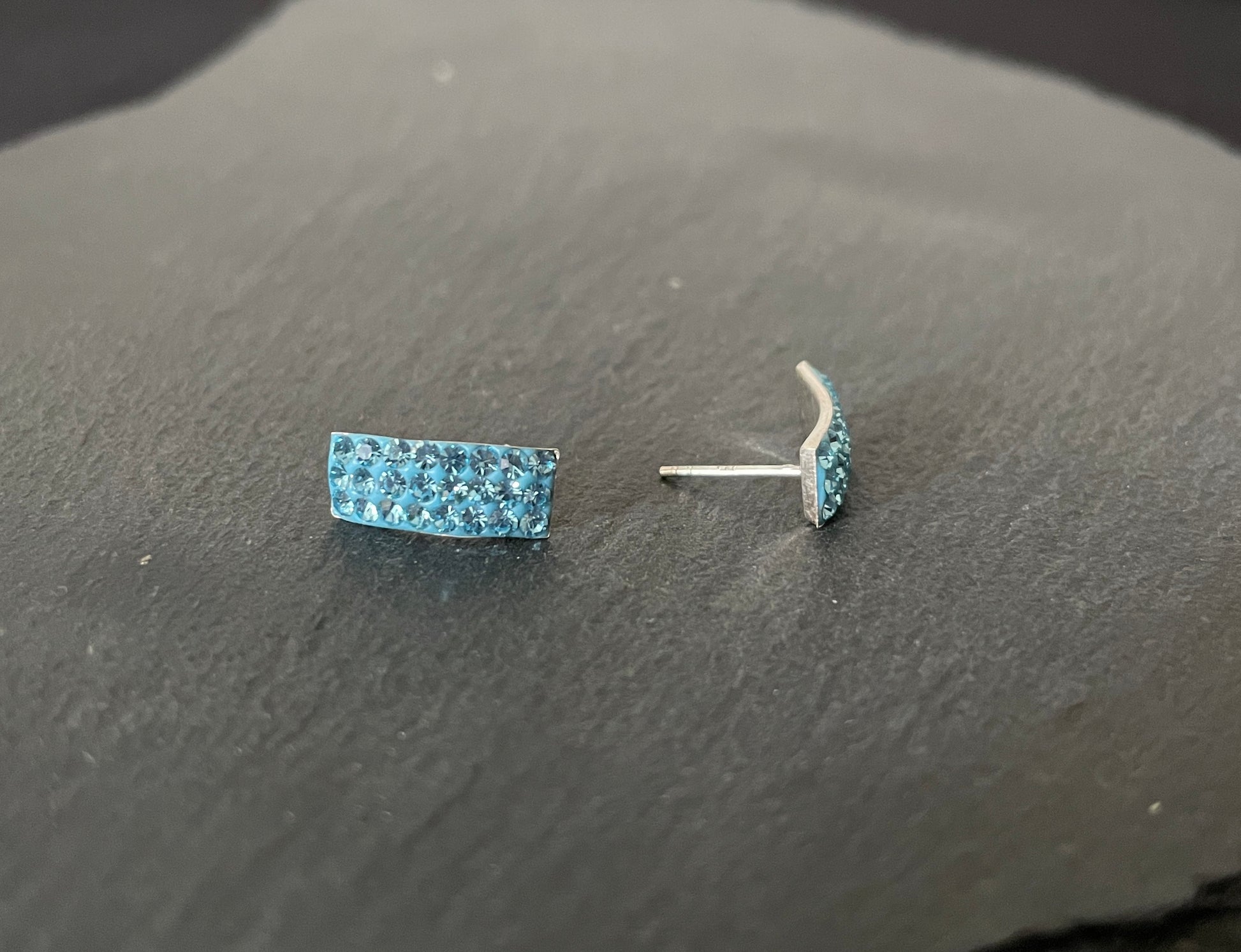 Cubic Zirconia Rectangle Stud Earrings image 7