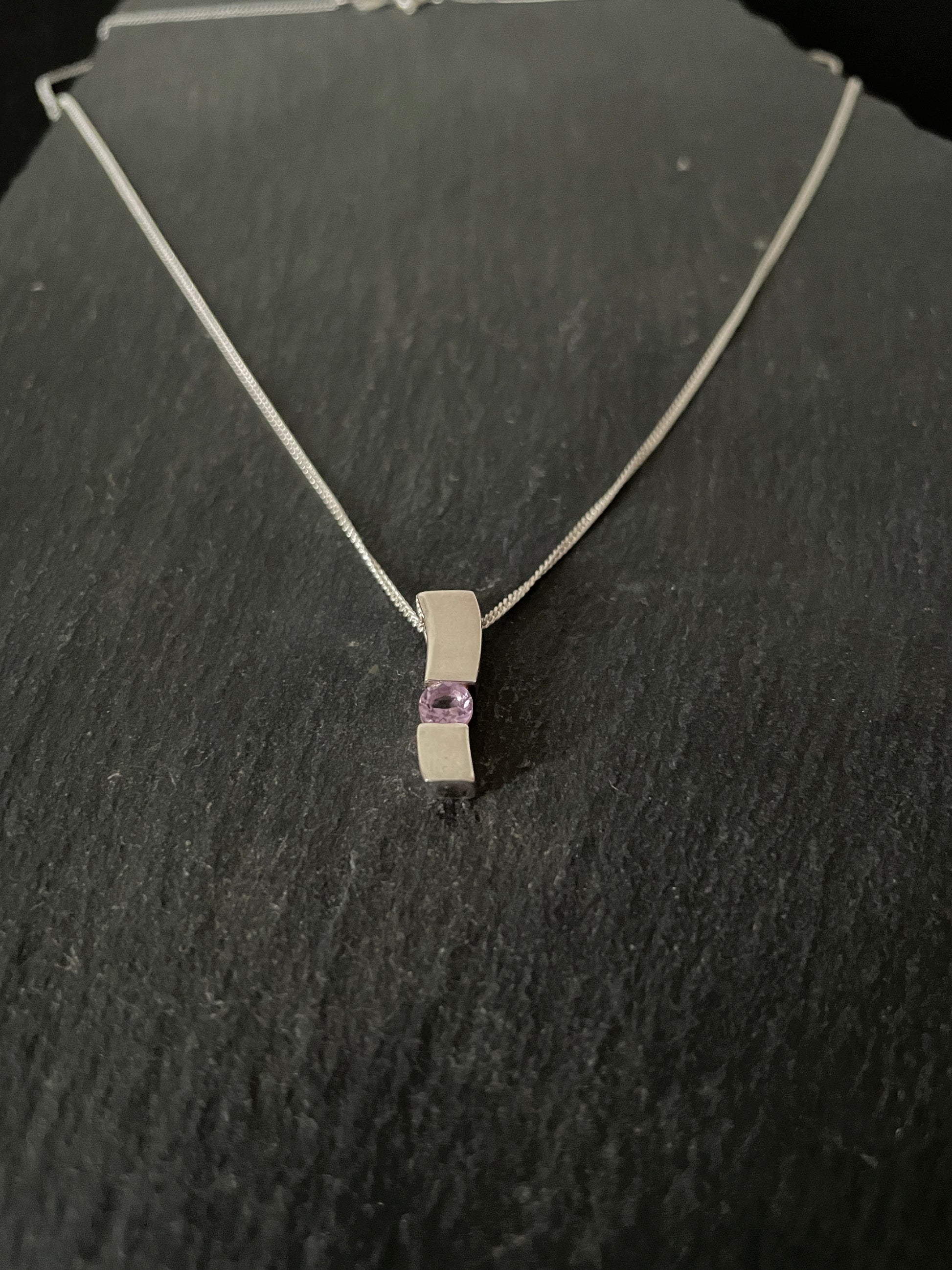 Amethyst and Silver Pendant image 1