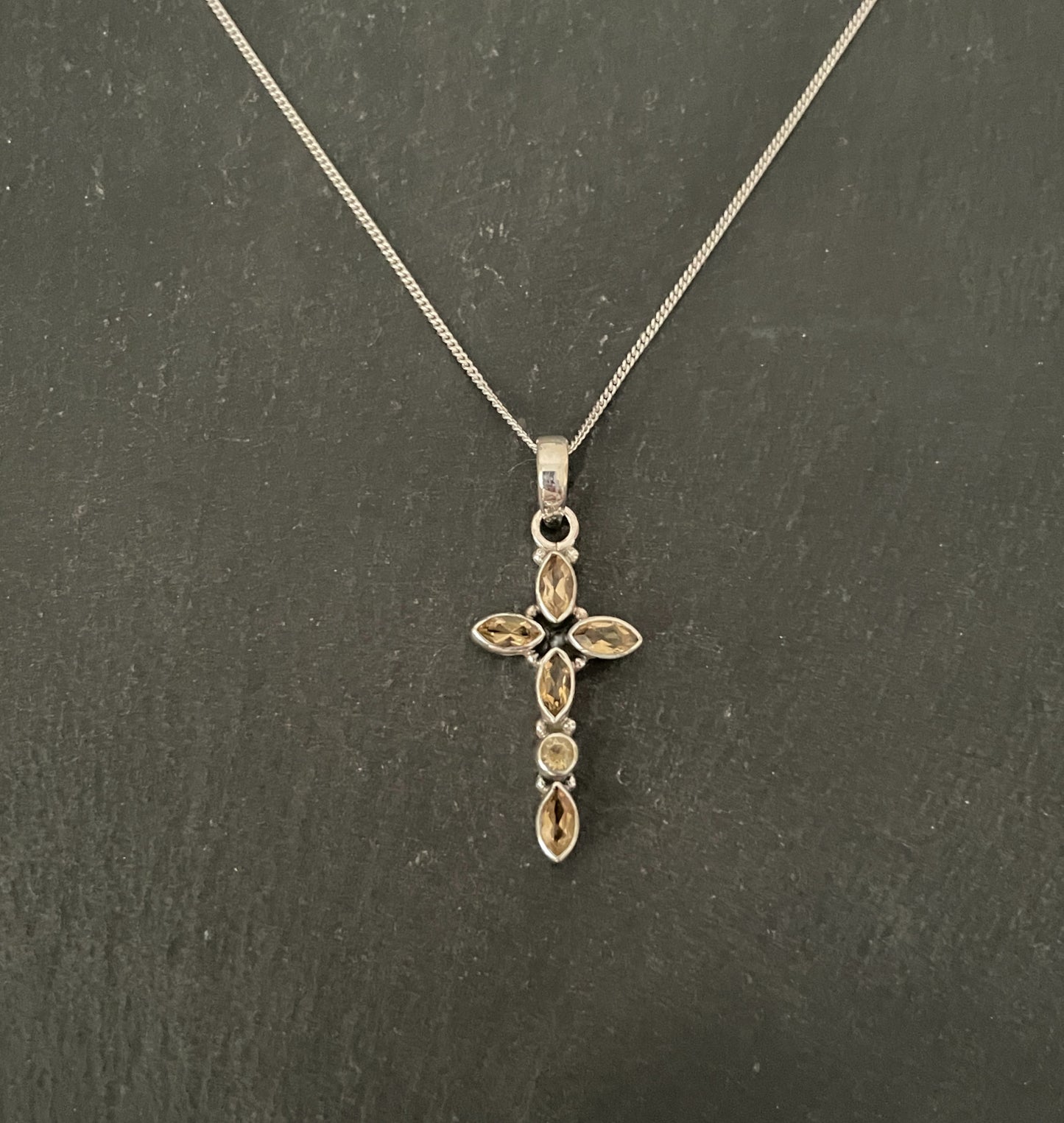 Citrine Cross Pendant image 0