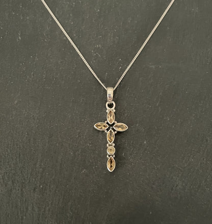Citrine Cross Pendant image 0
