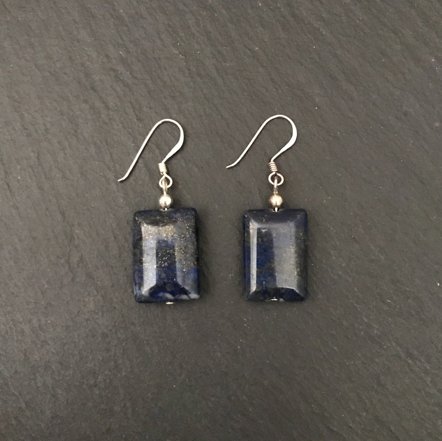 Lapis Lazuli Rectangle Earrings image 0