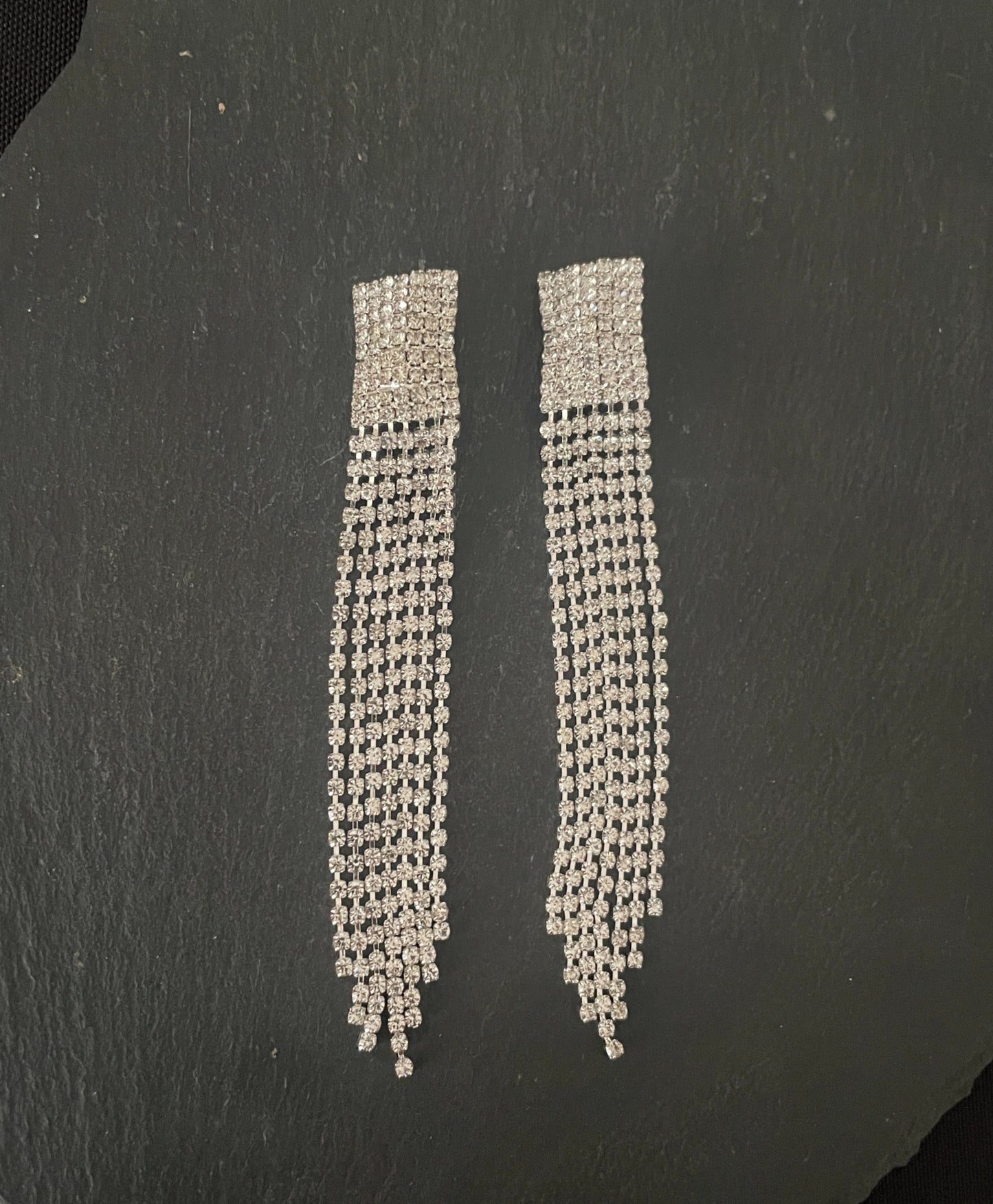 Bling Drop Clip On Earrings image 0