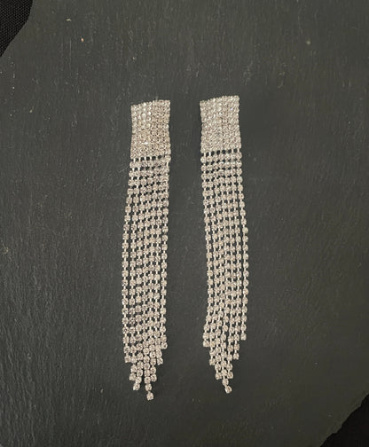 Bling Drop Clip On Earrings image 0
