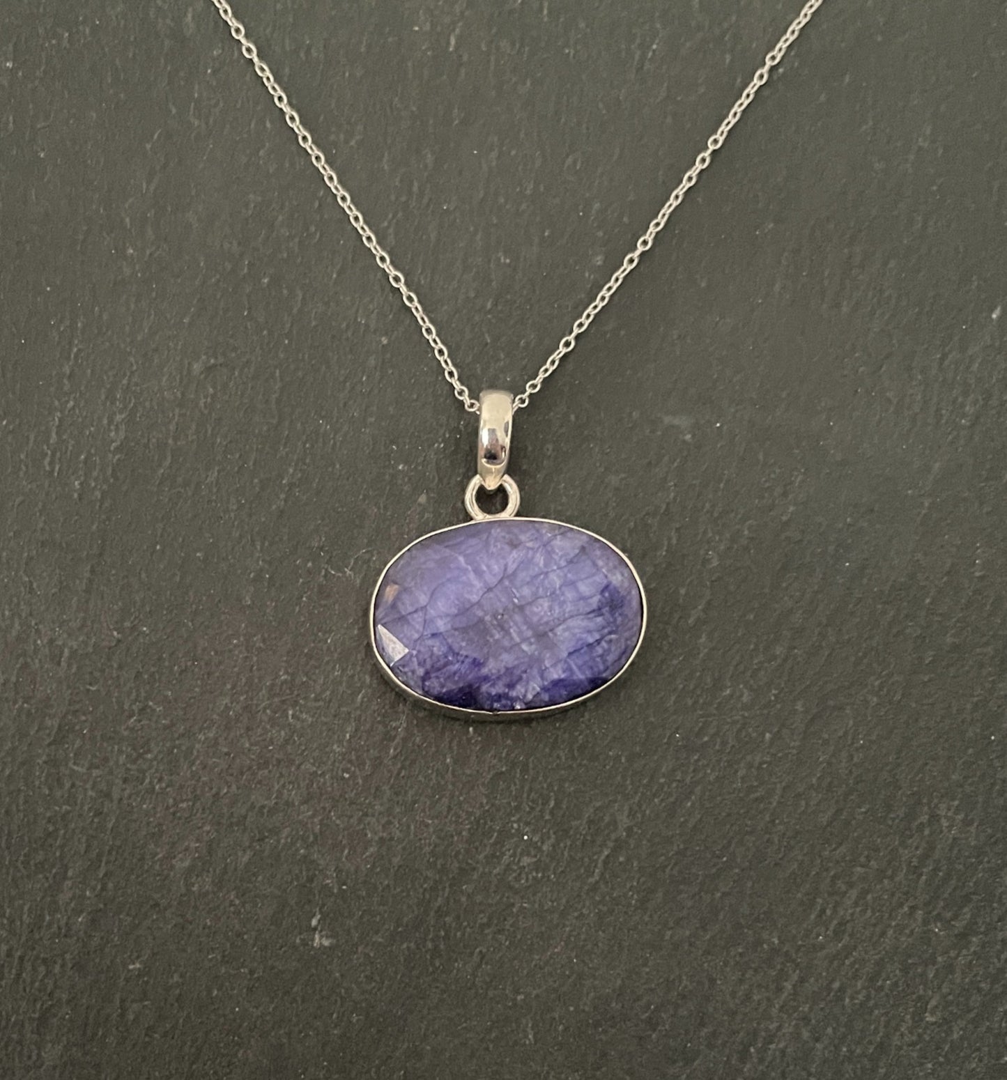 Sapphire Oval Pendant image 0