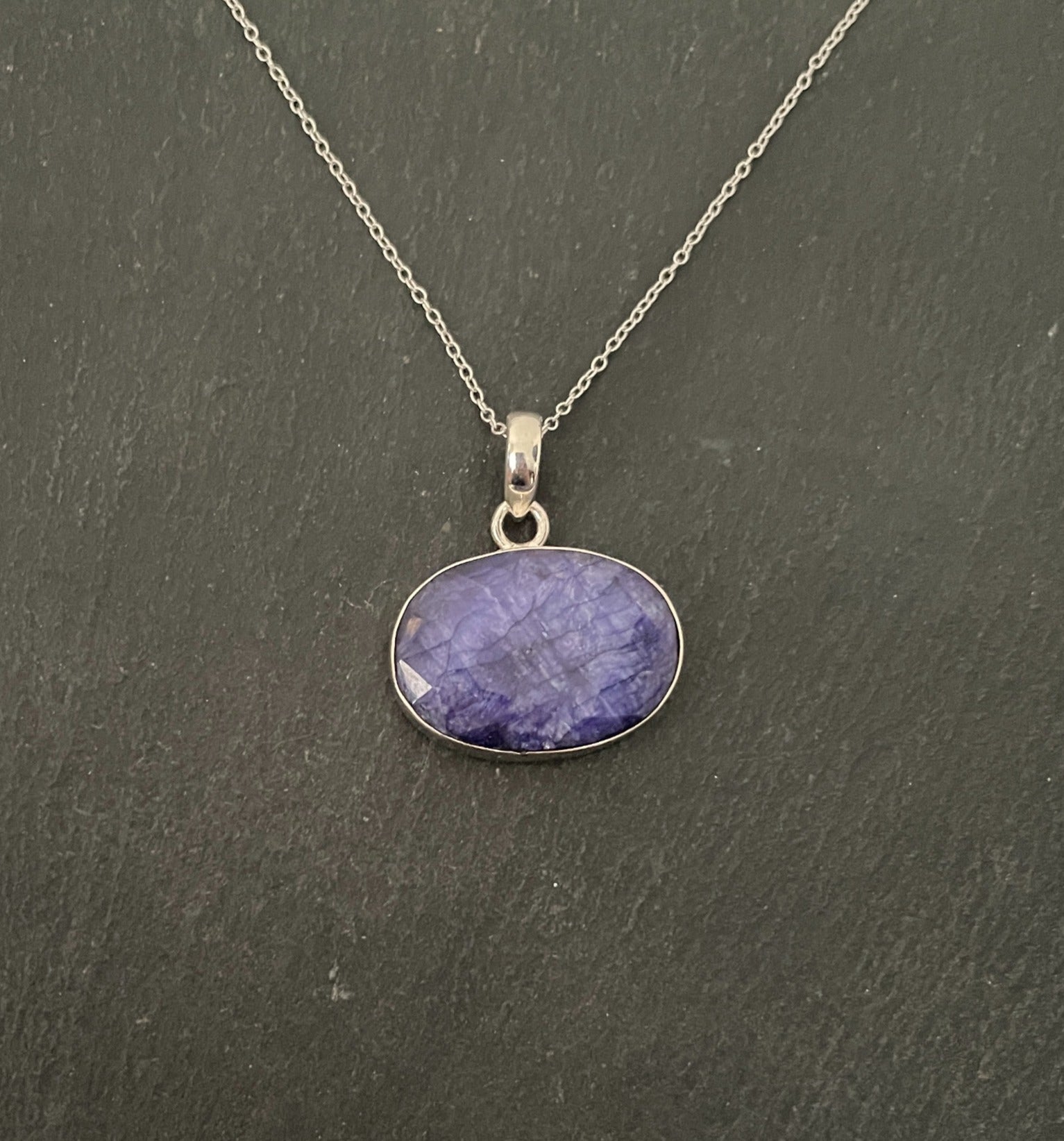Sapphire Oval Pendant image 0