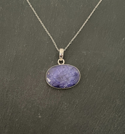 Sapphire Oval Pendant image 0