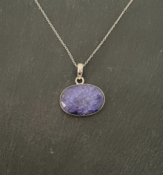 Sapphire Oval Pendant image 0