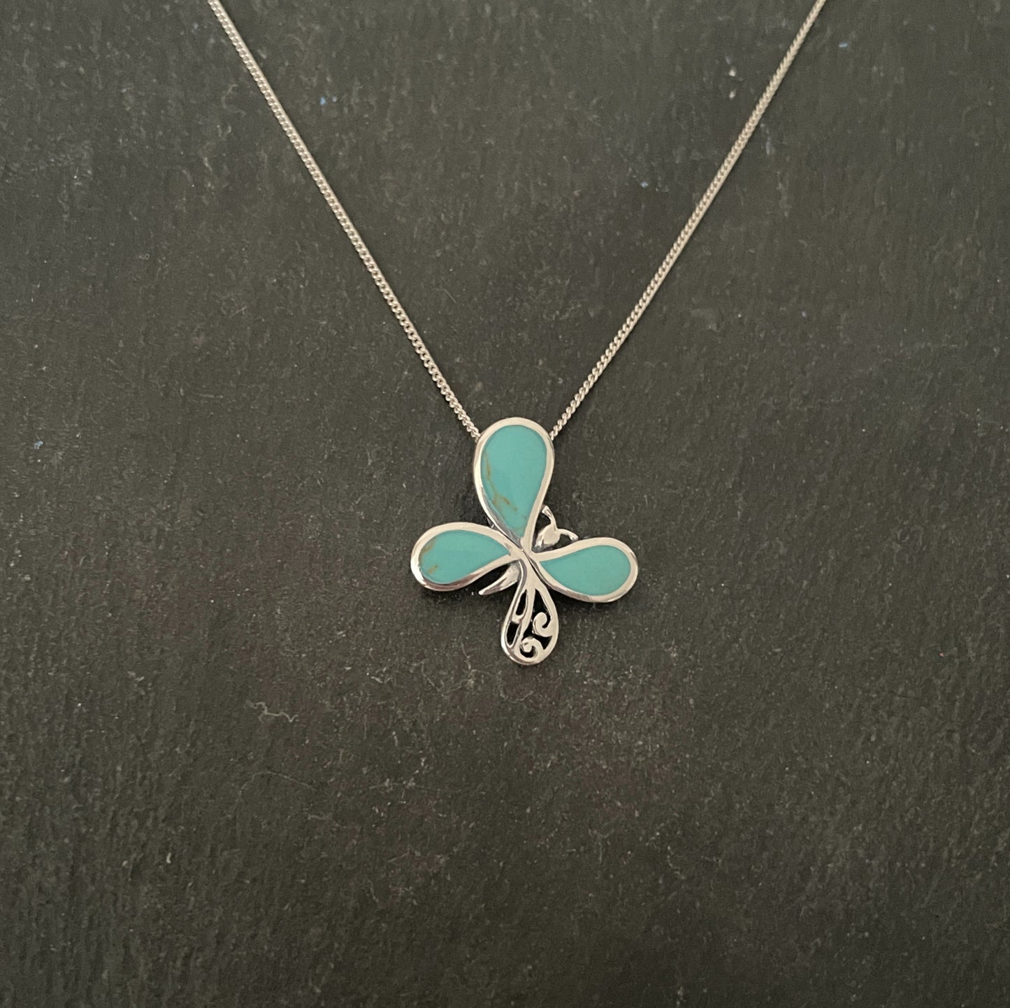 Turquoise Butterfly Pendant image 0