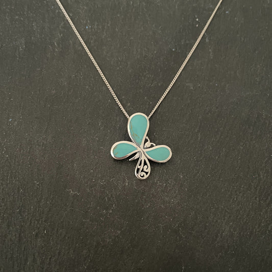 Turquoise Butterfly Pendant image 0