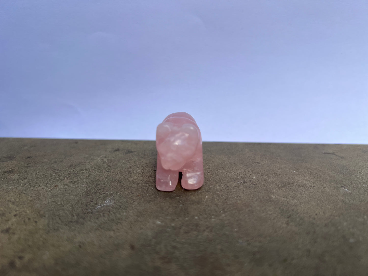 Small Rose Quartz Polar Bear image 2