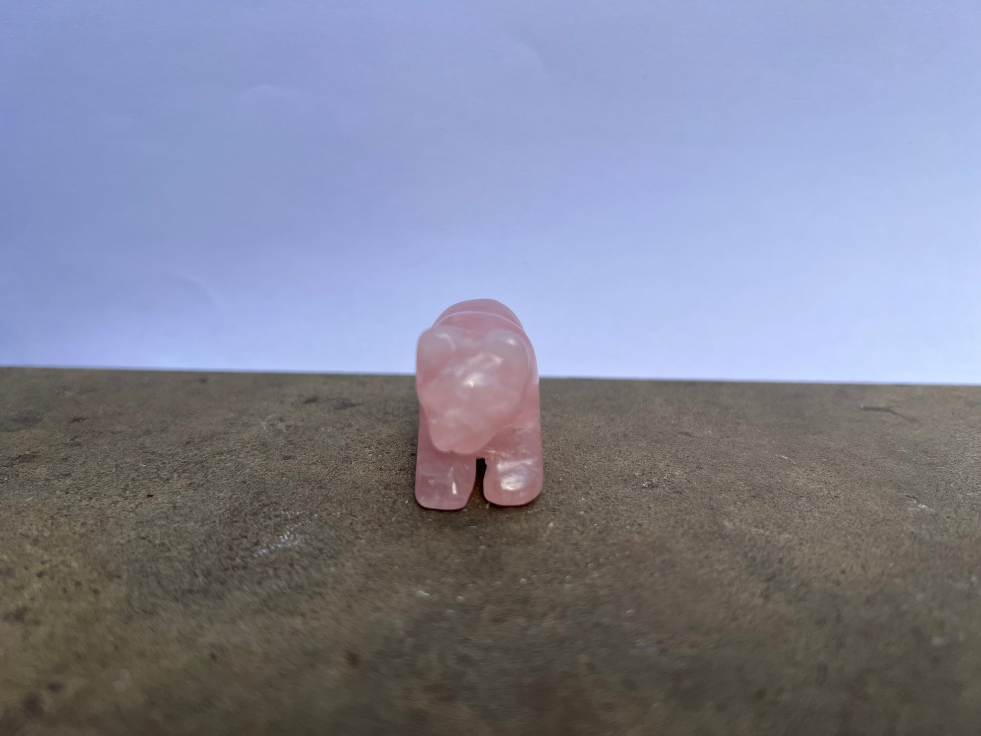 Small Rose Quartz Polar Bear image 2